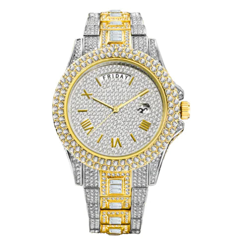 Men's Calendar Quartz Diamond Watch