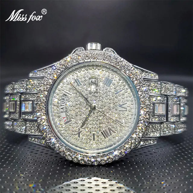 Men's Calendar Quartz Diamond Watch