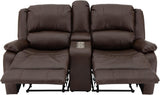 Charles 67" Double Recliner RV Sofa | Zero Wall Loveseat for Camper | Wall Hugger Couch | Fifth Wheel Theater Seating | Upgraded 2023 Fabric (Mahogany)