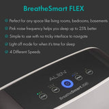 Breathesmart FLEX 700 Sq. Ft. HEPA Console Air Purifier with Pure Filter for Allergens, Dust and Mold in Whites