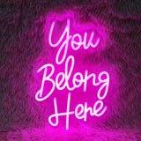 You Belong Here Neon Signs for Wall Decor, Dimmable LED Neon Signs for Bedroo...