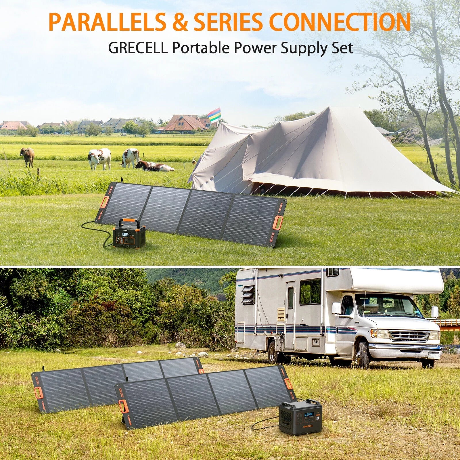 Portable Solar Panels for Power Station, 200  200W Portable Solar Panel for Power Station, Foldable Solar Charger, IP65 Waterproof Solar Panel Kit DC XT60 Anderson Aviation Output