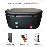 XL 150Cm/ 59'' Portable Ice Bath Tub | Cold Plunge Recovery Tub with Lid | Includes Pump, Oversized for Adults Recovery Therap