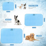 Portable Dog Cooling Mat & Summer Sleeping Pad Easy Clean Dog Bed - Waterproof, Machine Washable, Non Slip, Chew Proof, Reusable Pet Pee Pad for Dog, Cat and Rabbit. (18"X 24") S, Blue