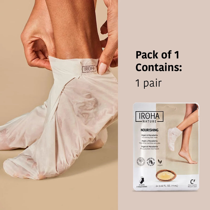 - Nourishing Foot Mask with Argan & Macadamian Oil (1 Pair)