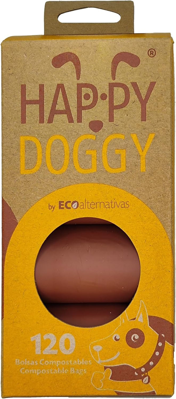 | Happydoggy Certified Compostable Brown Bag for Pet Feces 120 Pack