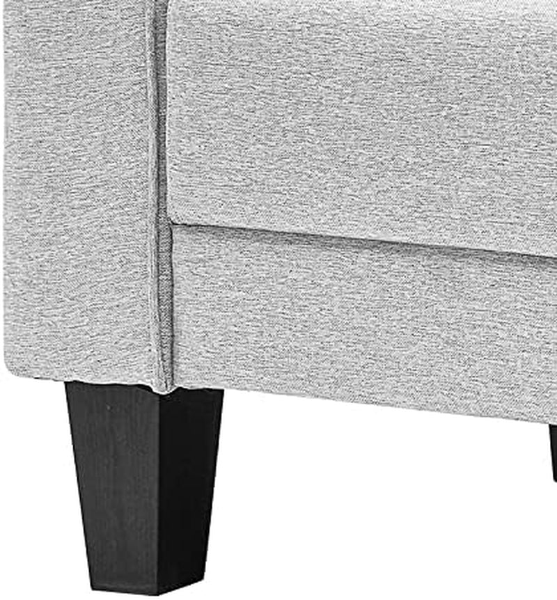 Sectional Couch for Living Room with Square Arm, Loveseat Sofa Couch with Solid Wood Frame, Living Room Furniture Sets, Small Sofa Suitable for Living Room, Bedroom, Small Spaces, Gray