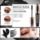 4D Silk Fiber Lash Mascara Extension Voluminous Mascara Waterproof & Smudge-Proof Long-Lasting 24 Hours No Flaking Longer Thicker Eyelashes,All Day Exquisitely Full (3 Packs)