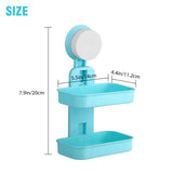 Soap Dish Holder Wall Mounted Rack Double Layer Bathroom Kitchen Shower Washing