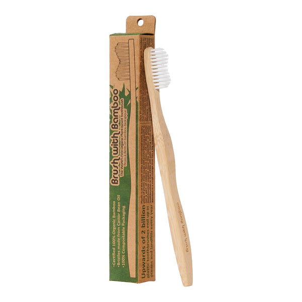 Toothbrush with Plant-Based Bristles - 4 Pack