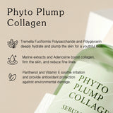 Phyto Plump Collagen Serum 1.01 Fl.Oz. - Hydrating, Anti-Aging, Soothing & Firming, Vegan Skincare Solution Based on Tremella Fuciformis with Natural Extracts