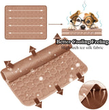 Dog Self Cooling Mat Pet Washable Pads Breathable Pet Blanket Hot Weather Sleeping Kennel Mat,Ice Silk Sleep Mat Pad Non-Toxic Breathable Sleep Bed for Large Dogs Cats No Water