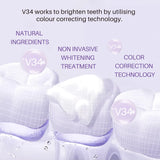 50ML V34 Purple Brighten Whitening Yellow Teeth Toothpaste Foam Cleaning Effective Removing Tooth Stain Oral Cleaning Product