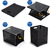 42L Collapsible Plastic Laundry Baskets,Foldable Laundry Hamper,Pack of 2 (Black)