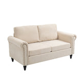 57 in Small Sofa Loveseat Upholstered Couch for Small Spaces 2 Seat Couches