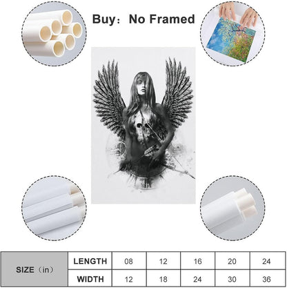 Black and White Wall Art Digital Art Inspirational Wall Art Poster and Wall Art for Living Room Modern Family Large Wall Art Posters 12X18Inch(30X45Cm)