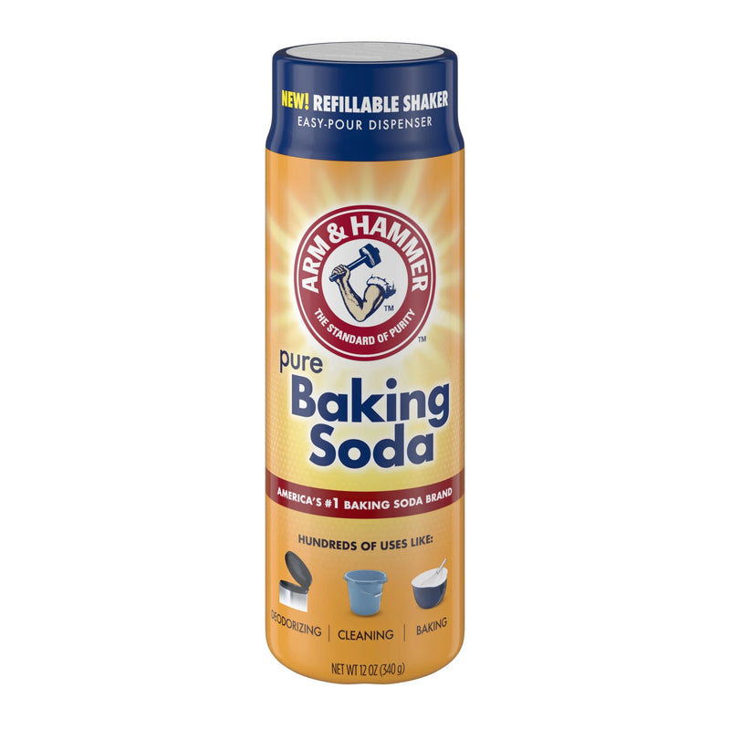 Baking Soda Refillable Shaker, for Baking, Cleaning & Deodorizing, 12 Oz