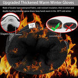 Mens Winter Gloves -30℉Windproof Waterproof Touch Screen Gloves for Outdoor Work