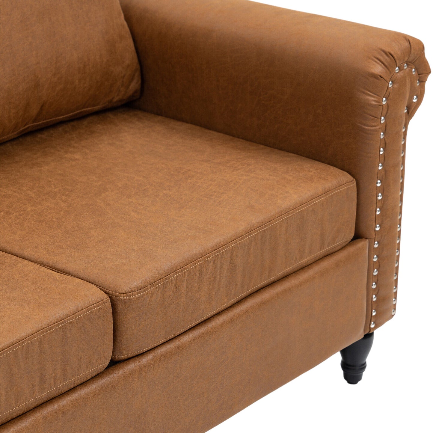 57 in Small Sofa Loveseat Upholstered Couch for Small Spaces 2 Seat Couches