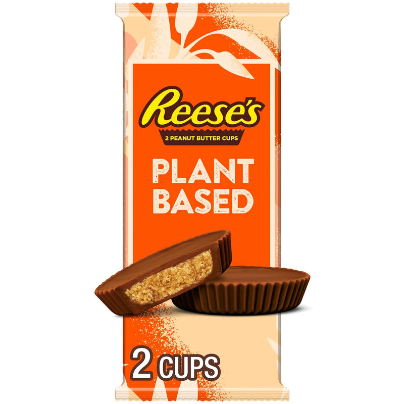 Plant Based Oat Chocolate Confection Peanut Butter Cups Candy, Pack 1.4 Oz