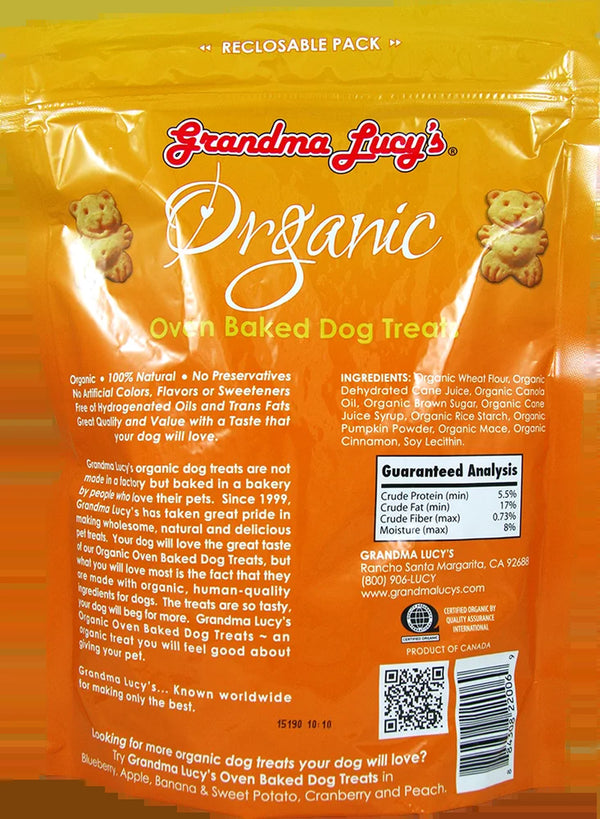 Organic Pumpkin Oven Baked Dog Treats, 14-Oz Bag