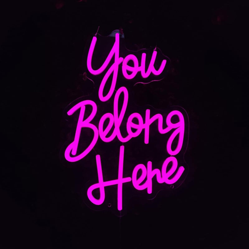 You Belong Here Neon Signs for Wall Decor, Dimmable LED Neon Signs for Bedroo...