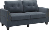 Loveseat Sofa Couch Small Love Seats Furniture Bluish Grey Loveseat for Small Spaces