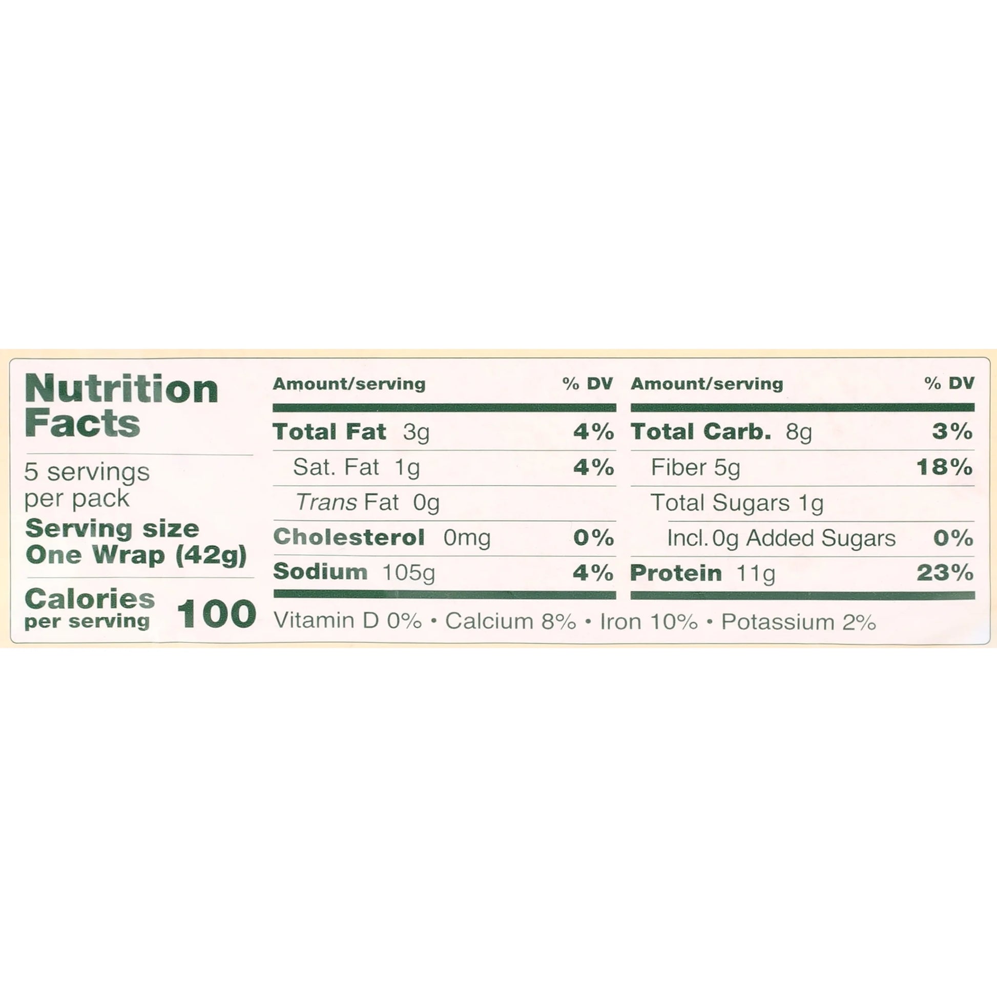 Foods, Gluten Free Keto High Protein Carb Friendly Tortilla Wraps, 7.4Oz, 5 Count