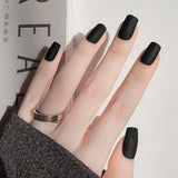 Matte Black Nail Polish, Black Nail Polish Fast Dry for Women & Men, Dark Nail Polish, Matte Top Coat Nail Polish, 12ML