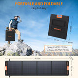 Portable Solar Panels for Power Station, 200  200W Portable Solar Panel for Power Station, Foldable Solar Charger, IP65 Waterproof Solar Panel Kit DC XT60 Anderson Aviation Output