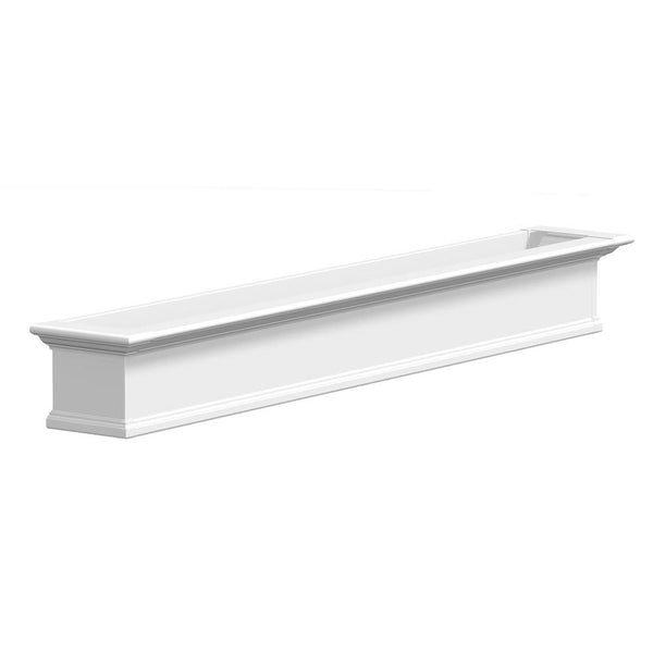 Yorkshire 84 In. X 12 In. Self Watering White Vinyl Window Box