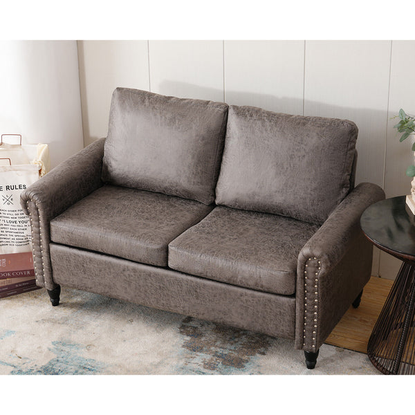 57 in Small Sofa Loveseat Upholstered Couch for Small Spaces 2 Seat Couches