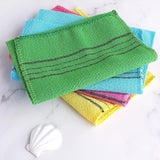 5Pcs Korean Exfoliating Mitt Asian Exfoliating Bath Washcloth Reusable Exfoliating Dual Texture Bath Towel for Shower, Spa, Massage and Body Scrubs Dead Skin Remover Exfoliator