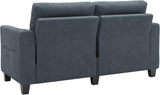 Loveseat Sofa Couch Small Love Seats Furniture Bluish Grey Loveseat for Small Spaces