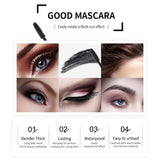 4D Silk Fiber Lash Mascara Extension Voluminous Mascara Waterproof & Smudge-Proof Long-Lasting 24 Hours No Flaking Longer Thicker Eyelashes,All Day Exquisitely Full (3 Packs)