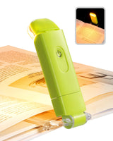 Book Reading Light, Amber Warm Clip on LED with 3 Adjustable Brightness for Eye Protection, Rechargeable USB, Perfect for Bookworms, Kids