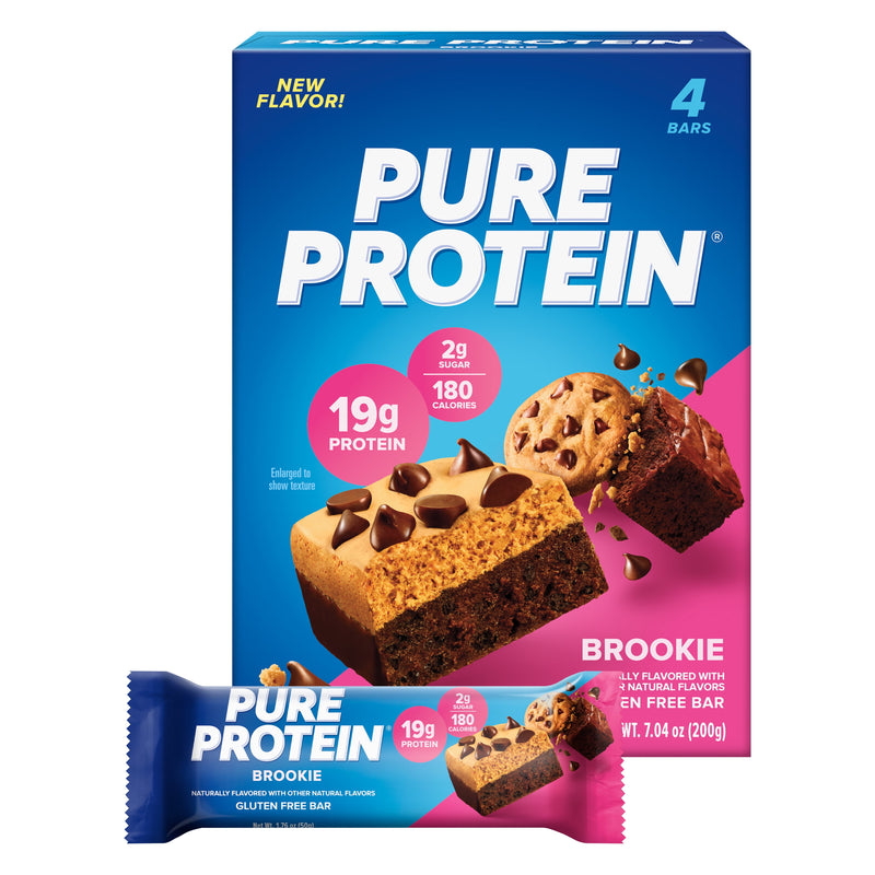 Bar, Brookie Bar, 19G Protein, Gluten Free, 1.76 Oz, 4 Ct