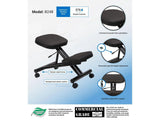 Black Fabric Ergonomic Kneeling Stool