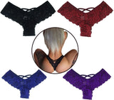 4-Pack Lace Women's Plus Size Thongs