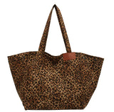 Leopard Print Canvas Tote Bag