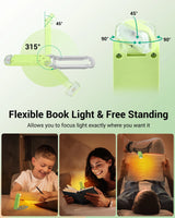 Book Reading Light, Amber Warm Clip on LED with 3 Adjustable Brightness for Eye Protection, Rechargeable USB, Perfect for Bookworms, Kids