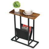 Small Side Table for Small Spaces Narrow End Table Bedside Table Living Room