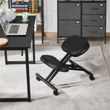 Adjustable Ergonomic Kneeling Angled Office Chair for Posture, Black