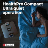 Healthpro Compact H14 Hyperhepa Air Purifer for Large Rooms up to 1240 Sq Ft - Filters Bacteria/Viruses, Smoke, Allergens, and Asthma Triggers