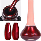 Pearl Red Gel Nail Polish, Quick Air Dry Wine Red Nail Polish, Deep Red Polish for Nails, Burgundy Nail Polish Long Wearing, Dark Red Nail Polish for Women & Girls, 12ML