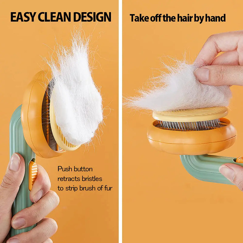 Self-Cleaning Pet Grooming Brush Combo