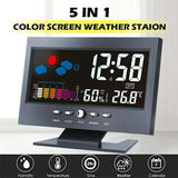 LED Digital Alarm Clock Snooze Calendar Thermometer Hygrometer Weather Display