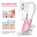 Face Brush Electric Face Cleansing Brush Skin Cleansing Face Scrubber with 3 Brush Heads TOUCHBeauty Spin Brush for Deep Cleansing Exfoliation, Facial Cleanser Brush for Massaging Pink