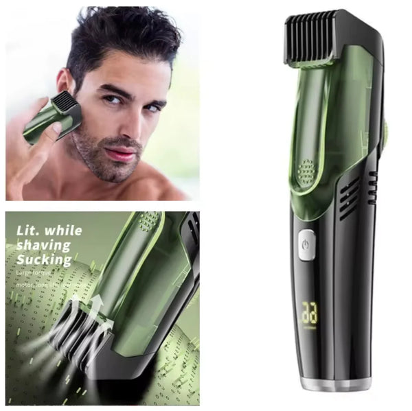 Washable Electric Vacuum Beard Trimmer