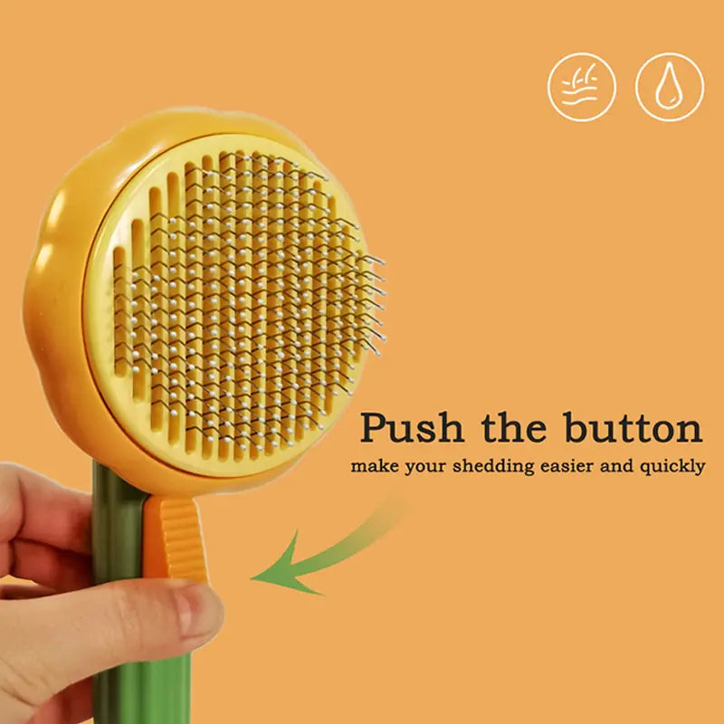 Self-Cleaning Pet Grooming Brush Combo